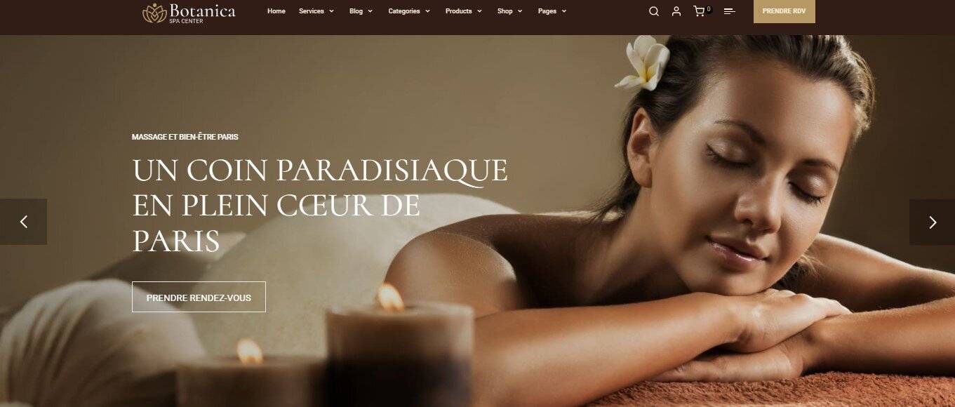 Site modèle de massage et bien-être